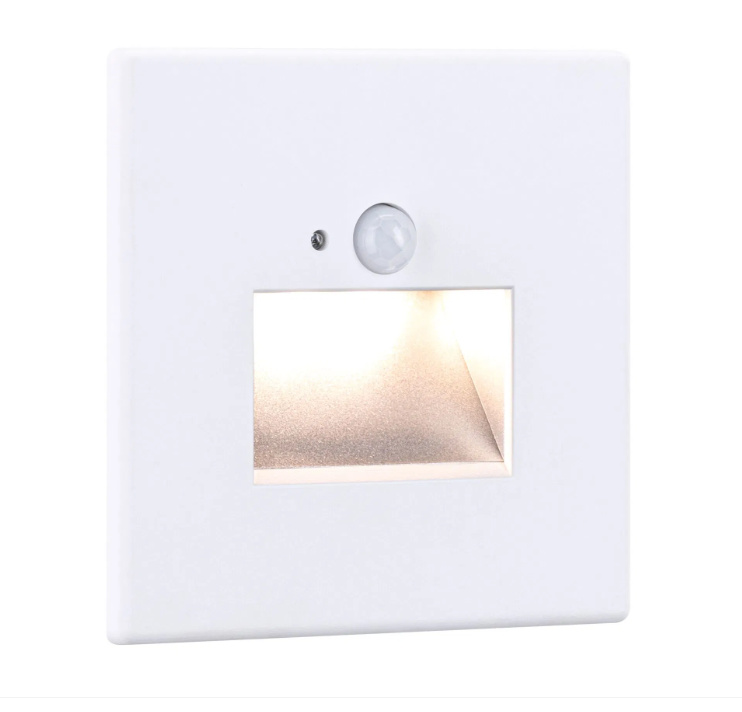 Paulmann LED zápustné svítidlo EDGE Quadro, 8x8cm, 1,2W, 230V, 2700K s čidlem Barva: Bílá