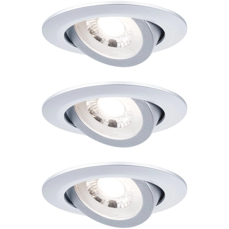 Paulmann LED vestavný reflektor chrom matný 4,8 W 450 lm 3000 K 3 ks pr. 82x29mm