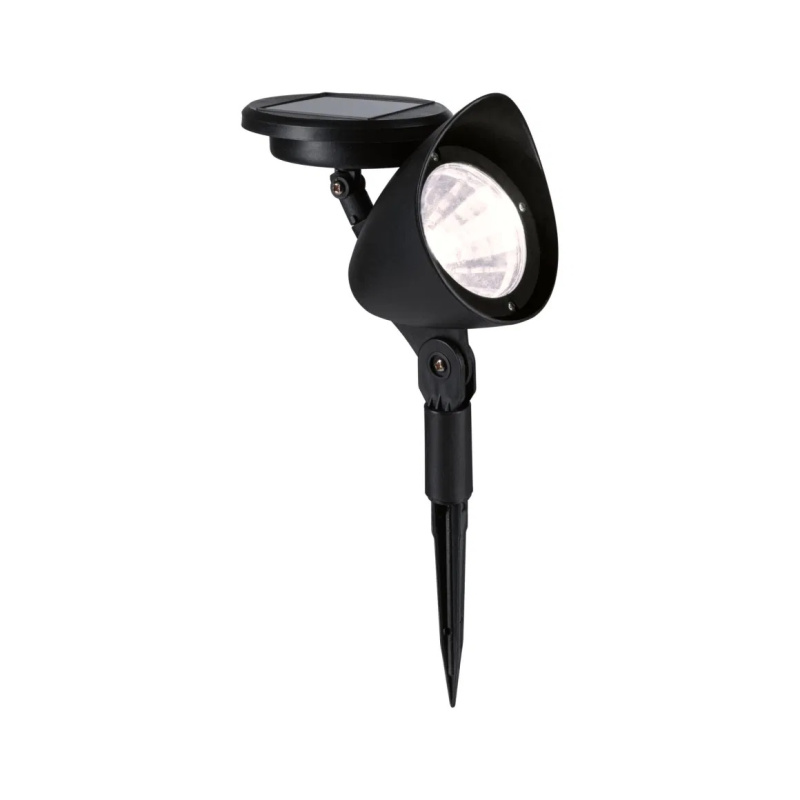 Paulmann Solární LED zapichovací spot Solena IP44 3000K, černá