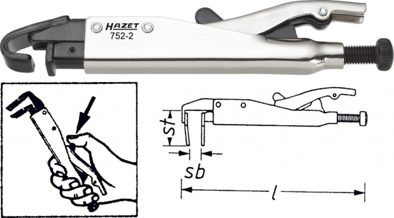 Skřipcové kleště 752-2 Hazet