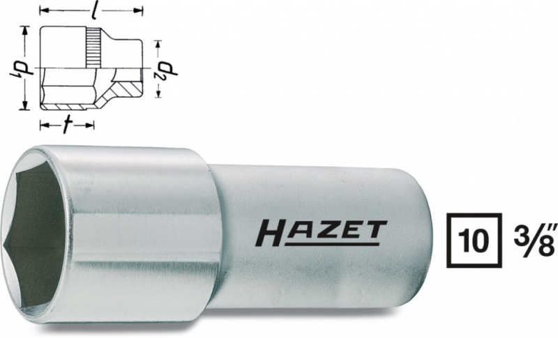 Nástrčný klíč na zapalovací svíčky 3/8" - HA040872 (880MGT)