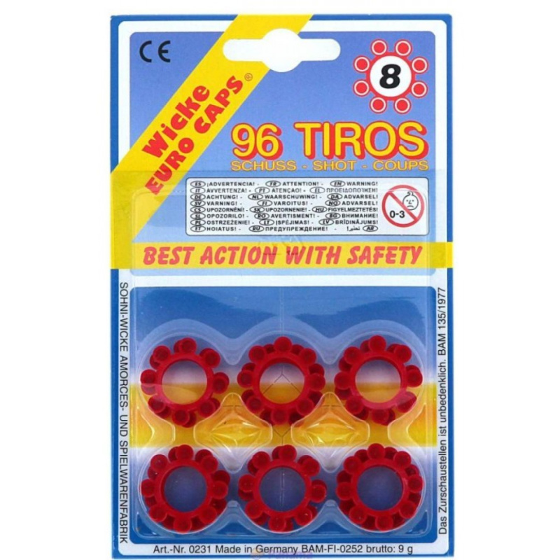 Alltoys Gonher Kapslíky do revolveru a pistole kolečko 8 ran 96 ks