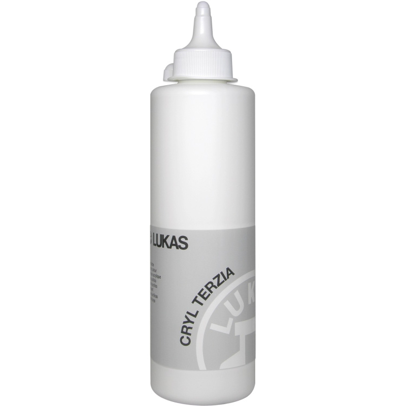 Akrylová barva LUKAS "Cryl Terzia" 500 ml - titanová běloba