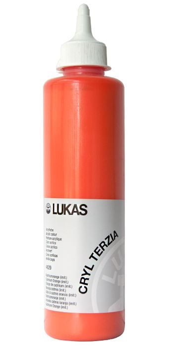 Akrylová barva LUKAS "Cryl Terzia" 500 ml - kadmium oranžová
