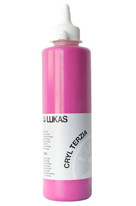 Akrylová barva LUKAS "Cryl Terzia" 500 ml - primární červená