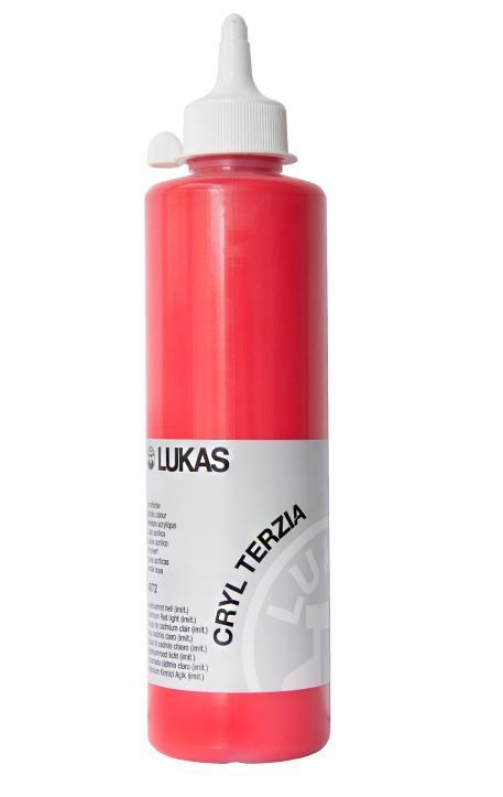 Akrylová barva LUKAS "Cryl Terzia" 500 ml - kadmium červené světlé