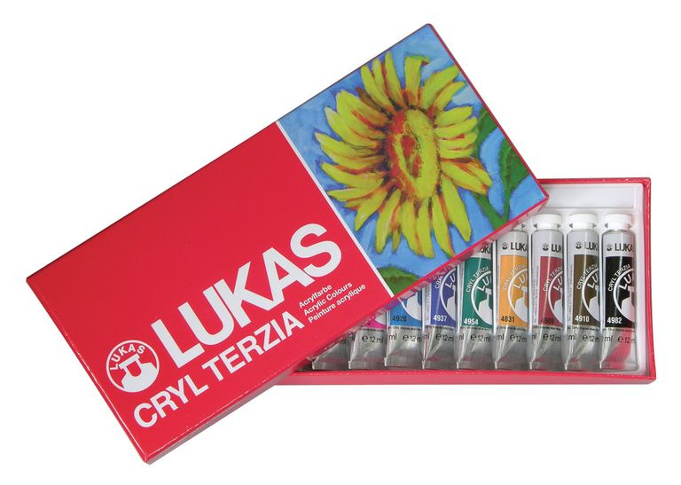 Sada uměleckých akrylových barev LUKAS Terzia  - 12 × 12 ml