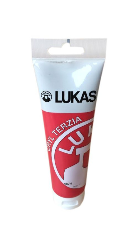 Akrylová barva LUKAS "Cryl Terzia" 125 ml - kadmium červené tmavé