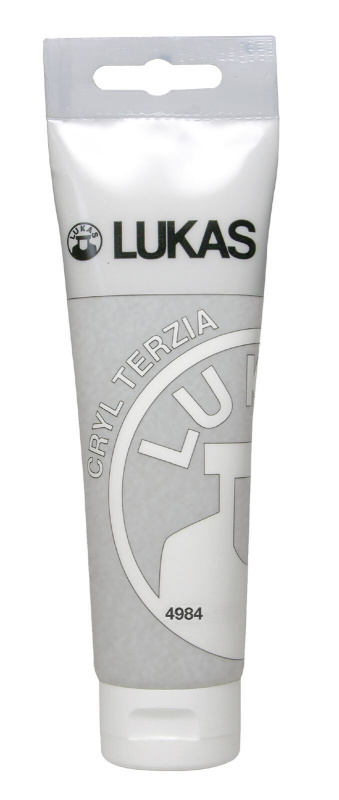 Akrylová barva LUKAS "Cryl Terzia" 125 ml - stříbrná