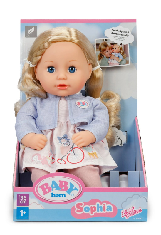 Panenka BABY born Sophia růžová 36 cm