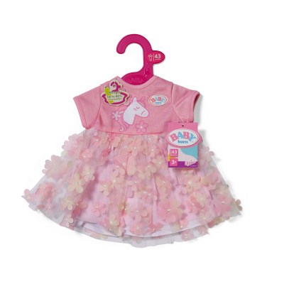 Šatičky s kvítky pro panenky BABY born 43 cm