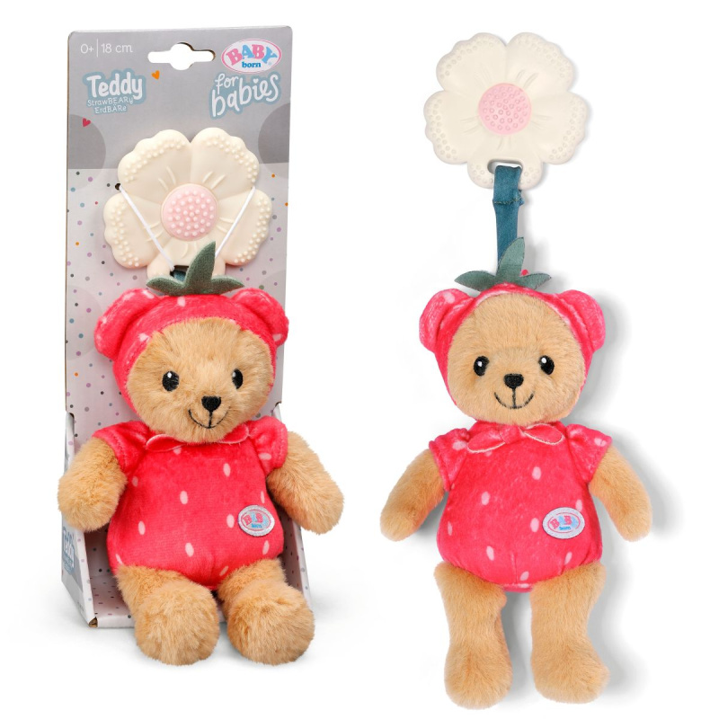 BABY born for babies Medvídek Teddy jahůdka 18 cm