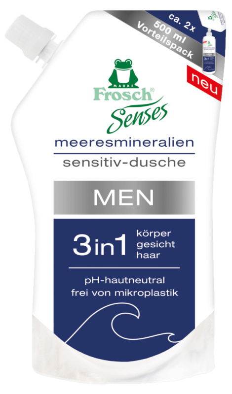 Frosch EKO Senses Sprchový gel pánský 3v1 – náhradní náplň 500 ml