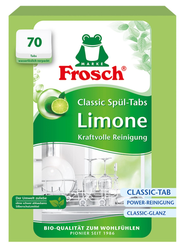 Tablety do myčky Frosch - limetka, 70 ks