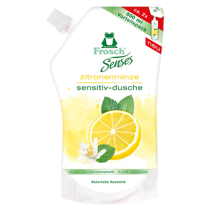 FROSCH EKO Senses Sprchový gel Citron a Máta náhradní náplň 500 ml