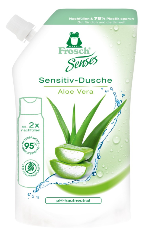 Frosch Senses Sprchový gel Aloe vera náhradní náplň 500 ml