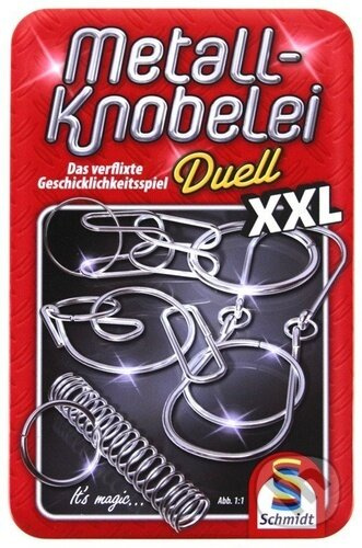 Sada kovových hlavolamů Duell XXL v plechové krabičce