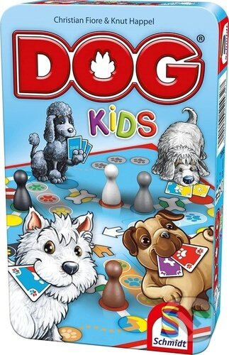 SCHMIDT Dětská hra Dog Kids v plechové krabičce
