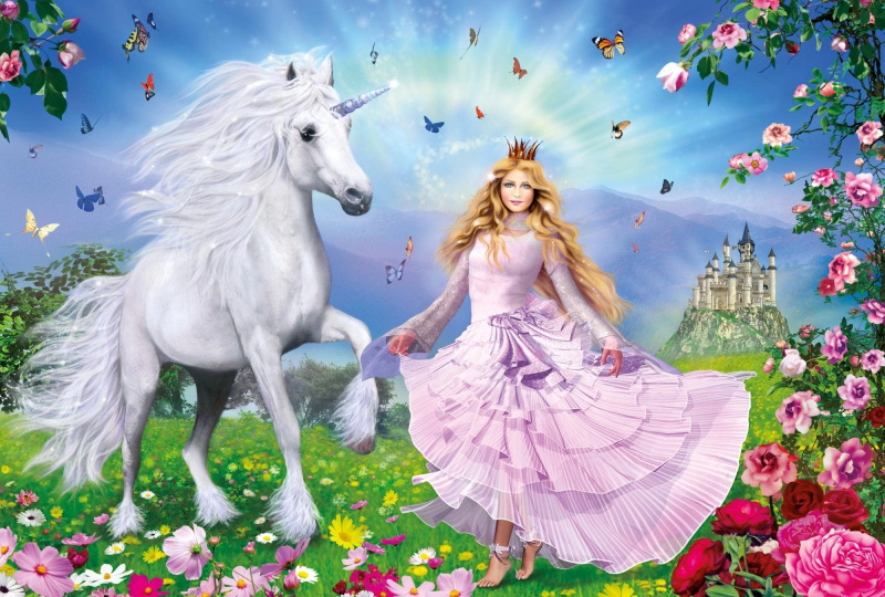 Puzzle Princezna jednorožců 100 dílků