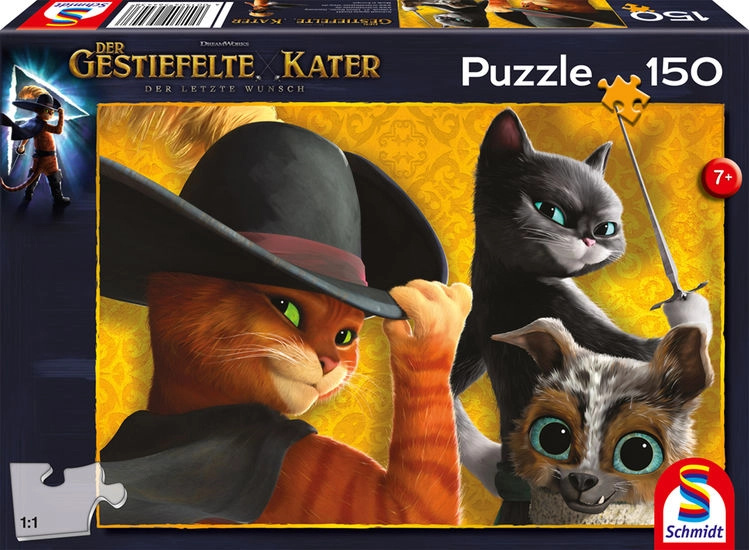 Kocour v botách: poslední přání – puzzle 150 dílků