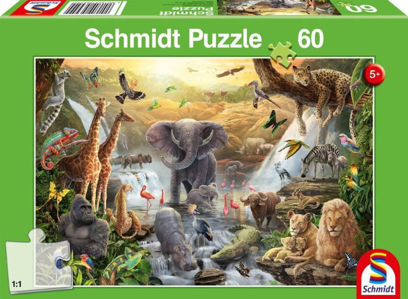 SCHMIDT Zvířata v Africe 60 dílků