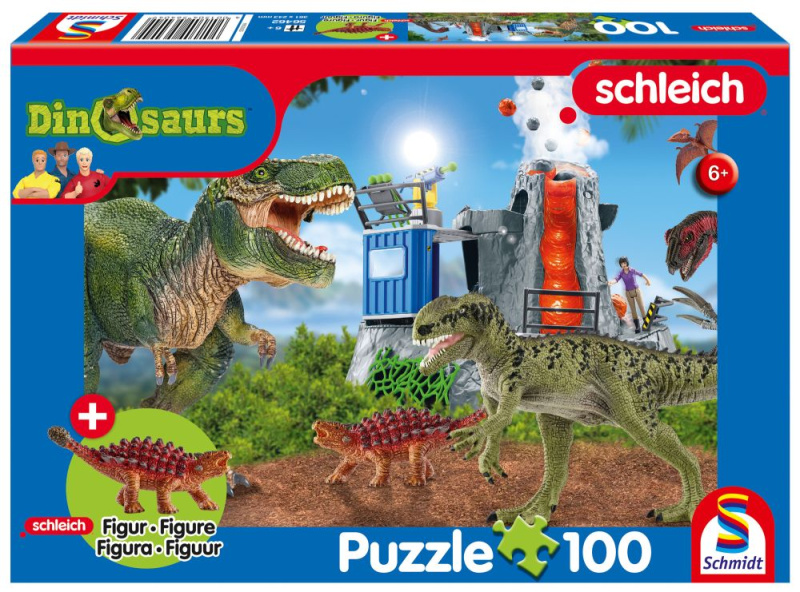 SCHMIDT Puzzle Schleich Dinosauři z pravěku 100 dílků + figurka Schleich