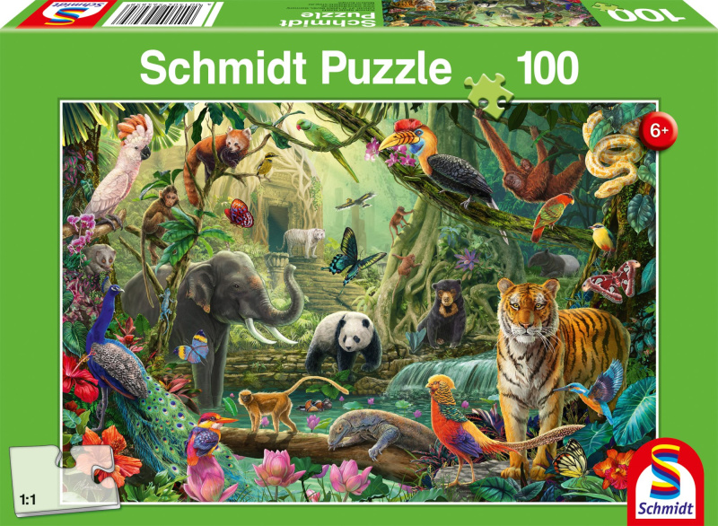 Puzzle pestrá džungle 100 dílků