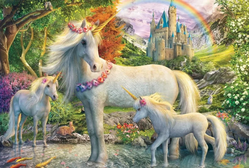 Puzzle Jednorožec s mláďaty