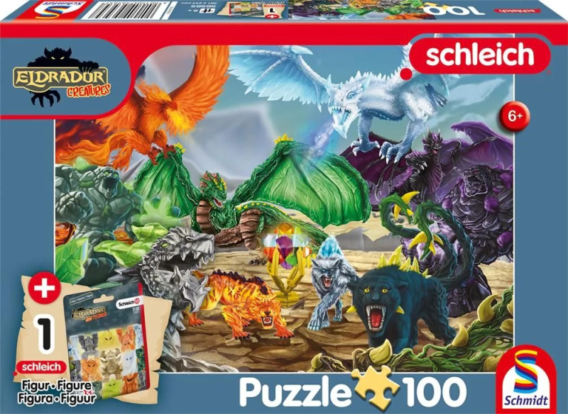 SCHMIDT Eldrador Bitva o super krystal + figurka Schleich 100 dílků