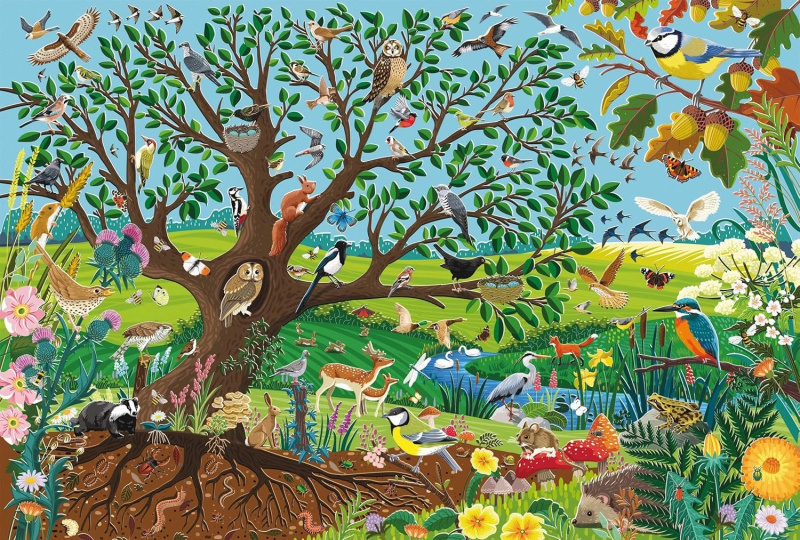 Puzzle zvířata na zahradě 60 dílků Schmidt