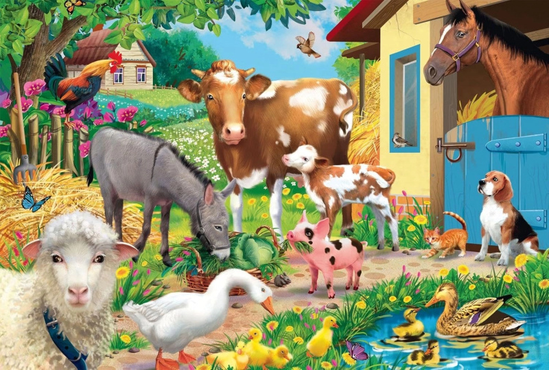 Puzzle Zvířata na farmě 60 dílků SCHMIDT
