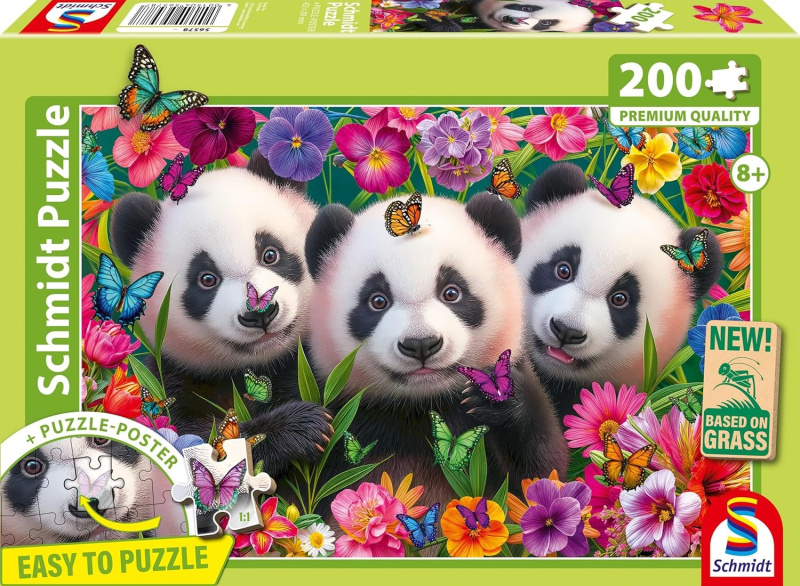 Puzzle Pandí trio 200 dílků