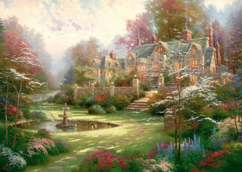 Schmidt Thomas Kinkade Neuvěřitelná zahrada Gardens beyond 2000 dílků