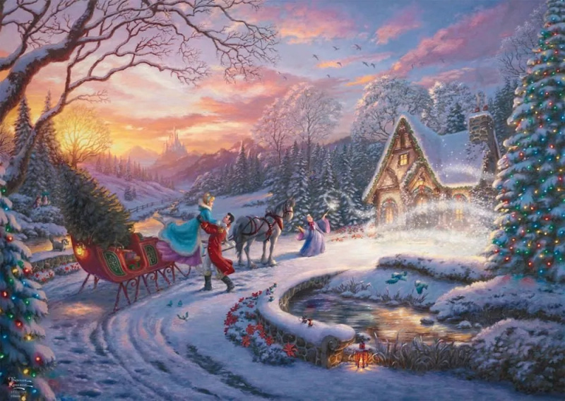 SCHMIDT Disney Popelka s princem o Vánocích 1000 dílků