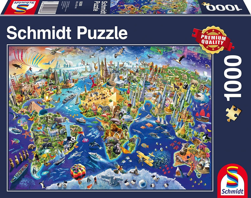 Schmidt puzzle Objevuj svět 1000 dílků