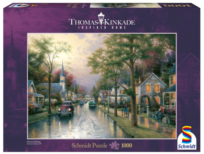 Schmidt Thomas Kinkade Ráno v malém městě Morgen in der kleinen Stadt 1000 dílků