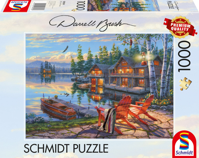 SCHMIDT Břehy jezera Loon Lake New York 1000 dílků