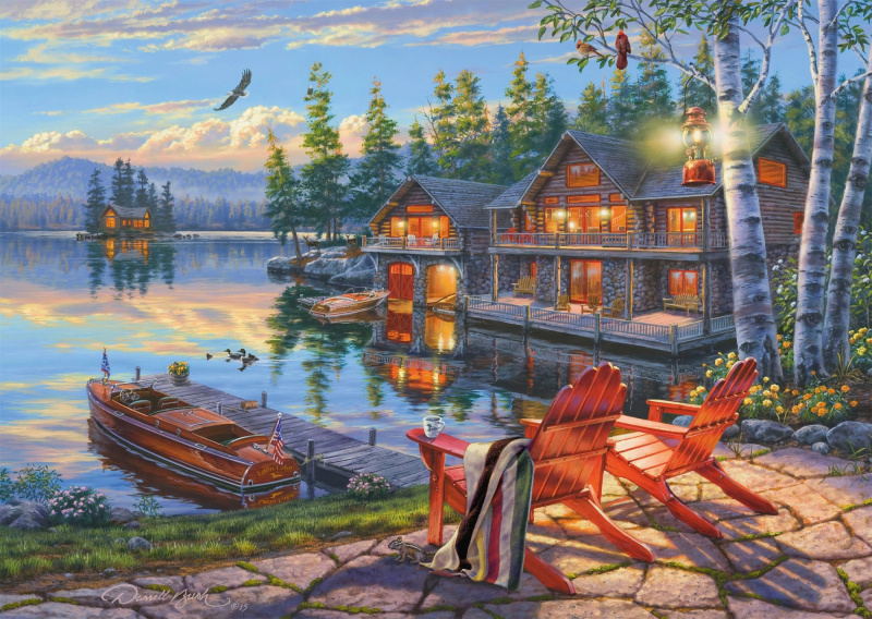 SCHMIDT Břehy jezera Loon Lake New York 1000 dílků