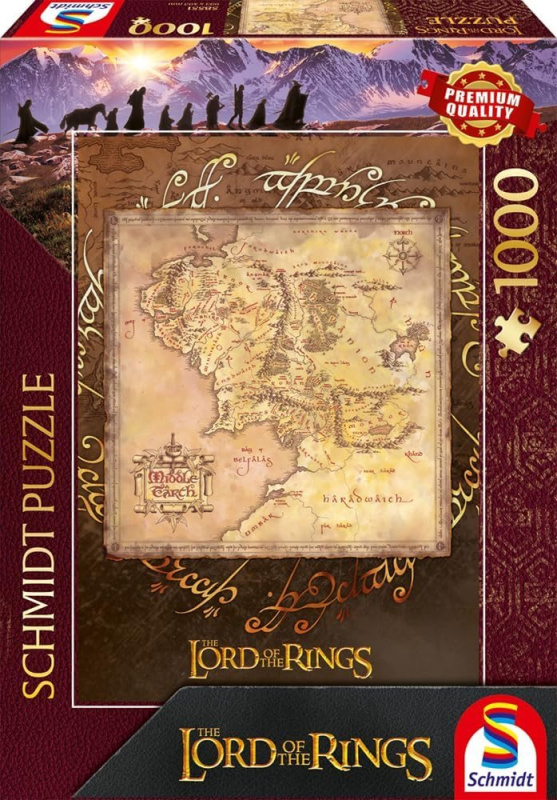 Puzzle Schmidt 1000 dílků Pán prstenů: Středozem