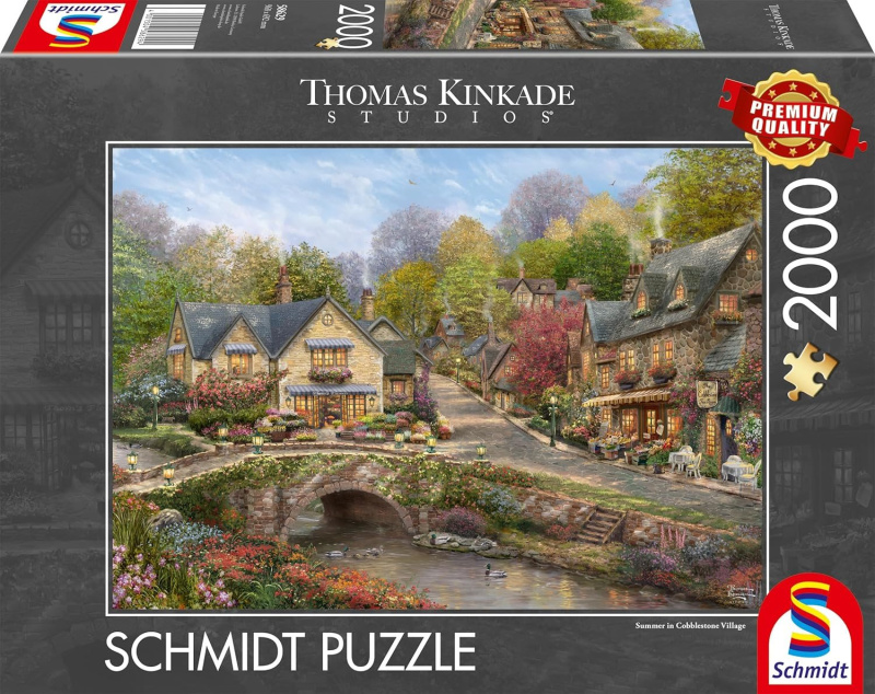 Schmidt puzzle Léto v Cobblestone Village 2000 dílků