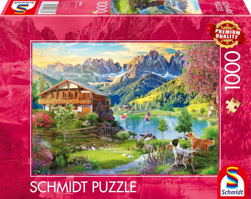 Puzzle Odpočinek v Dolomitech 1000 dílků SCHMIDT