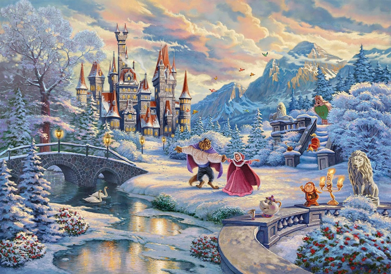 SCHMIDT Puzzle Kráska a zvíře: Zimní kouzlo 1000 dílků