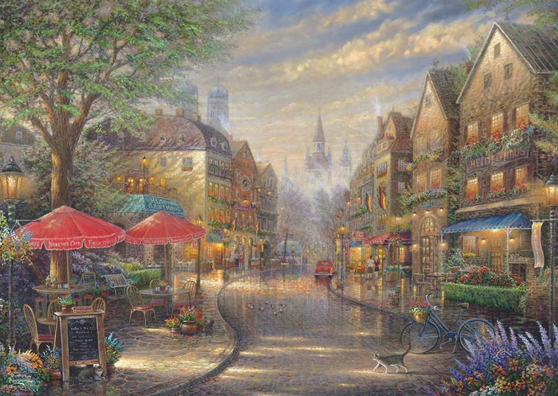 Cafe in Munich - puzzle z kategorie Města a stavby
