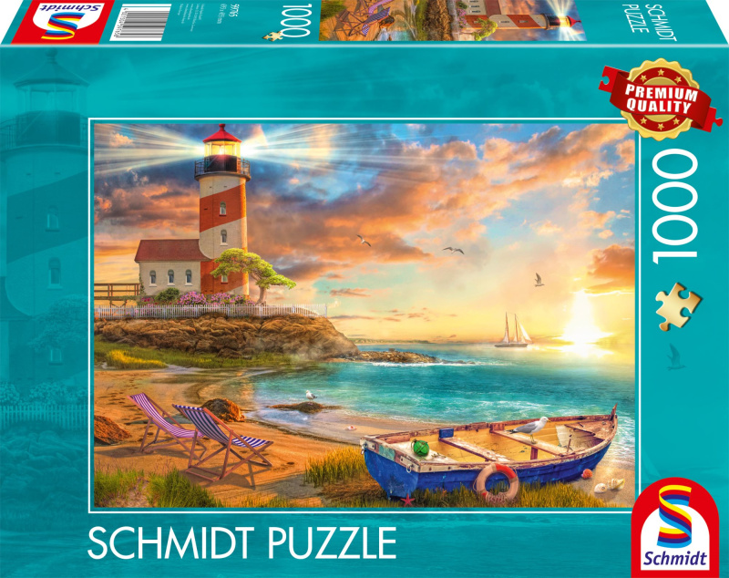 SCHMIDT Západ slunce nad zátokou s majákem 1000 dílků