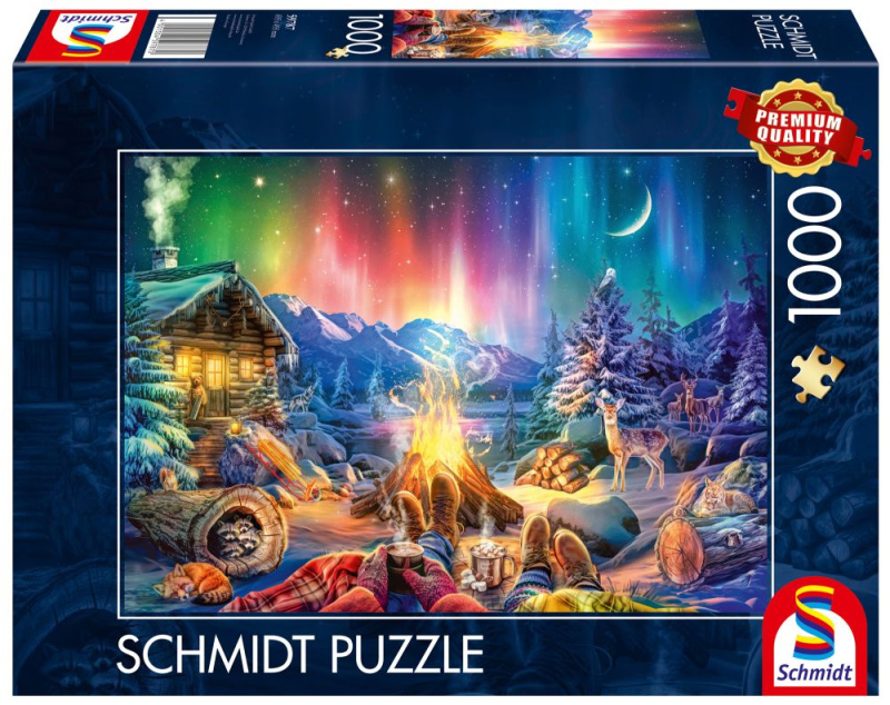 SCHMIDT Puzzle Romantika u ohně a pod hvězdami 1000 dílků