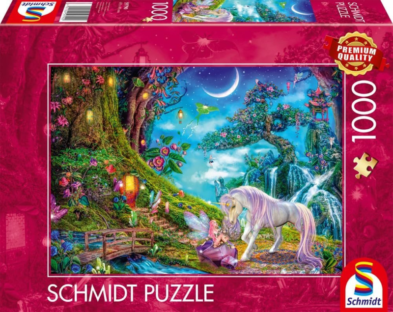 Puzzle Jednorožec a víla 1000 dílků