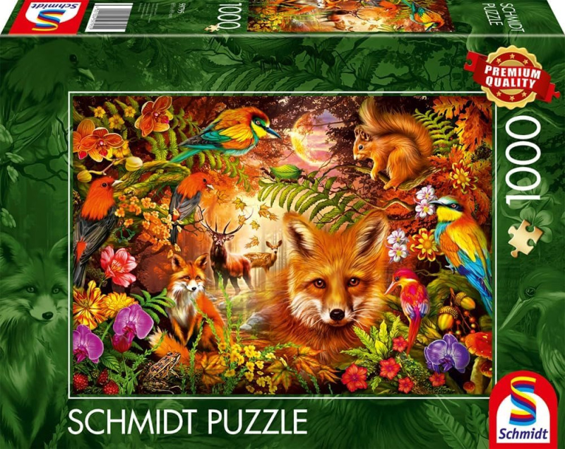 Puzzle Květiny, Srst a Peří 1000 dílků