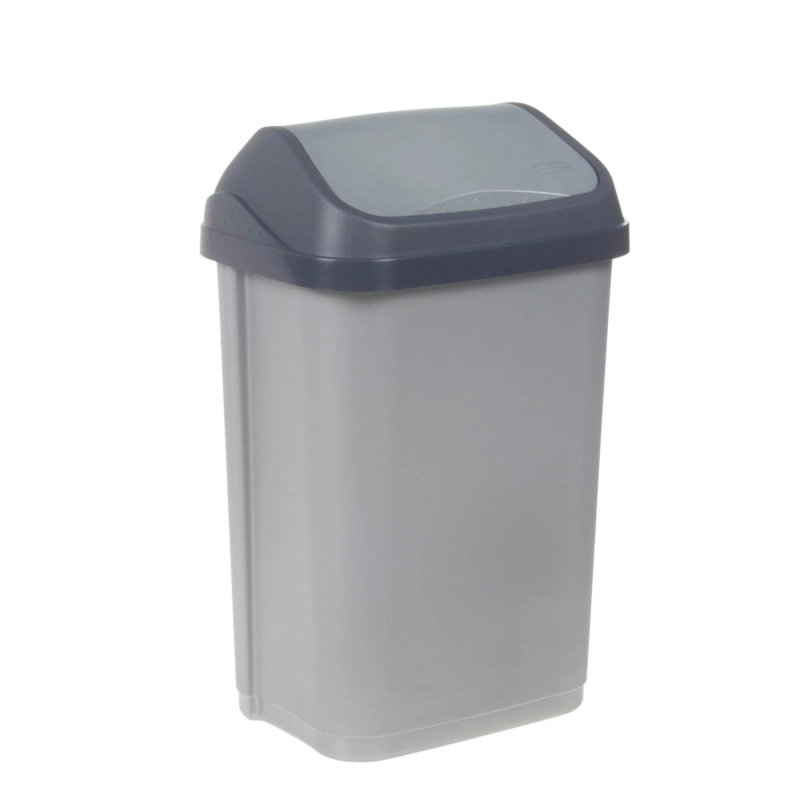 Keeper Odpadkový koš Swing-Bin, stříbrný, 25 l