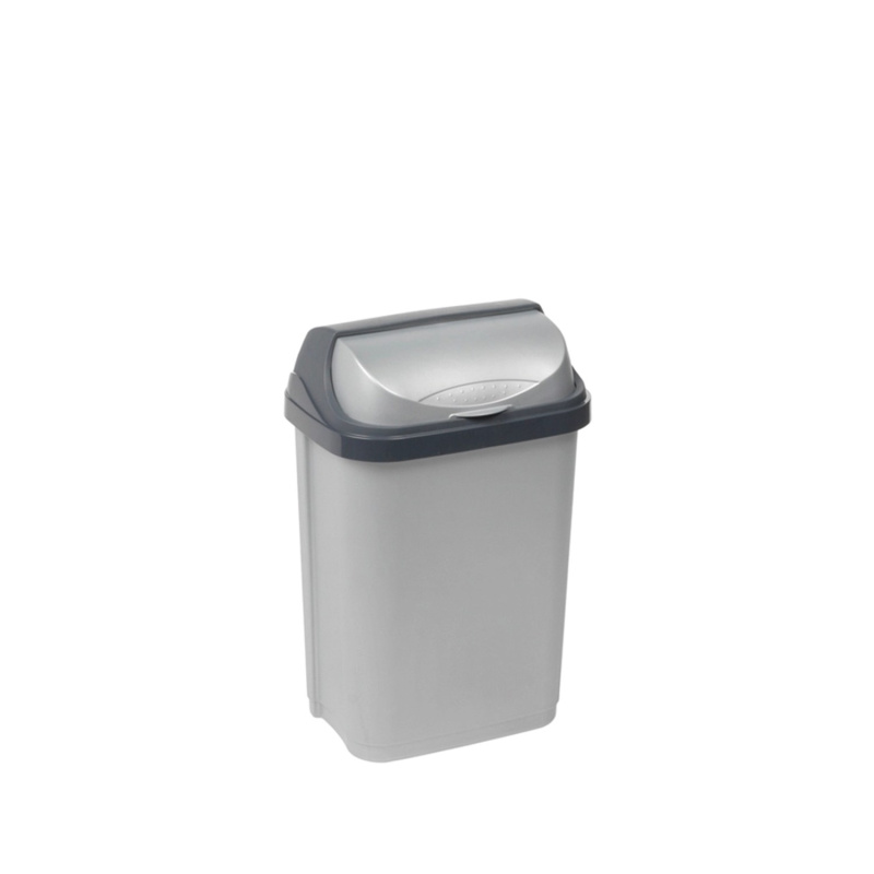 Keeper Odpadkový koš Roll-Top stříbrný 10 l, 39 x 25,5 x 19 cm