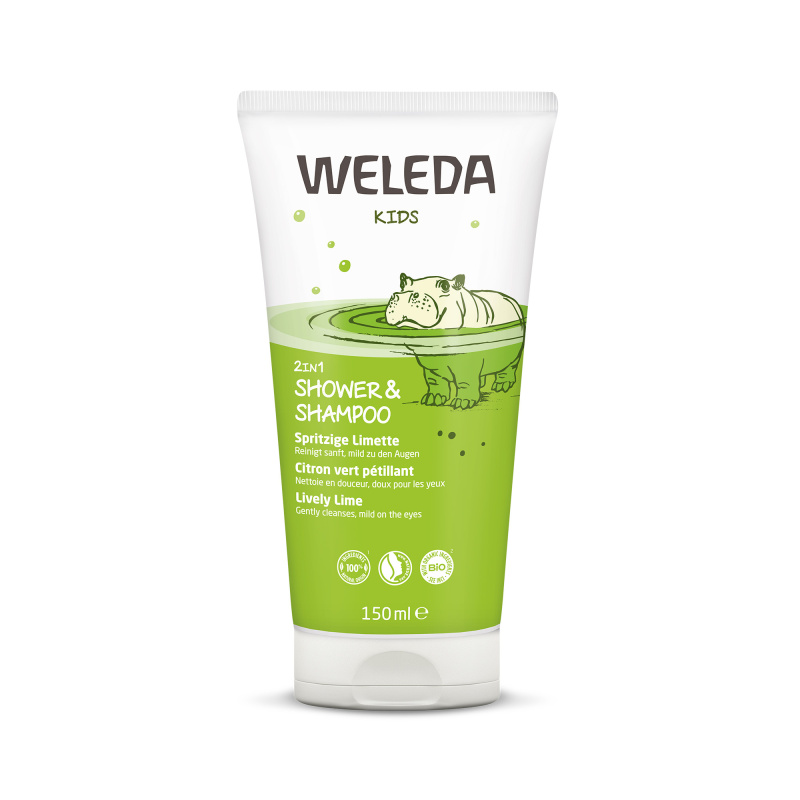 2 v 1 sprchový krém a šampon Veselá limetka - Weleda